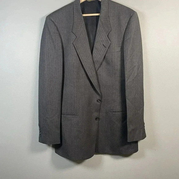 Vintage Pierre Cardin Mens Jacket Blazer Size XL Brown 100% Wool Union Made USA - Picture 1 of 11